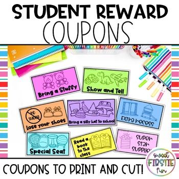 Student Reward Coupons | Classroom Management | Class Coupons Individual Reward System For Students, Class Coupons, Free Classroom Rewards, Student Reward Coupons, Classroom Reward Coupons, Diy Card Ideas, Prep Classroom, Classroom Store, Teaching Classroom Decor