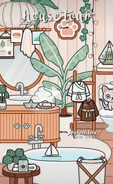 Toca Table, Toca Boca Bathroom Ideas Beach House, Toka Boka House Ideas Bathroom, Adorable Home Bathroom Ideas Game, Aesthetic Toca Bathroom, Toca Bocs Free House Ideas, Toca Boca Hair Salon, Cute Dorm Ideas, Bad Room Ideas