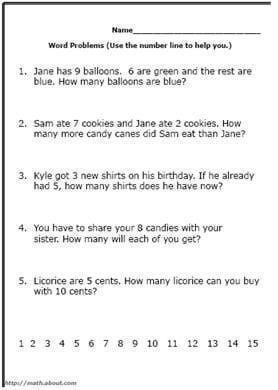 First Grade Math Word Problem Worksheets Word Problems Kindergarten, Math Story Problems, First Grade Words, Addition Words, First Grade Math Worksheets, Addition Word Problems, First Grade Worksheets, Subtraction Word Problems, Math Problem Solving