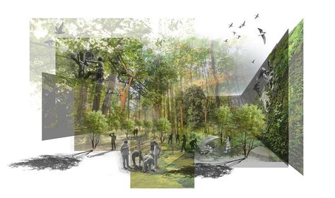 Collage Architecture, Villa Architecture, Landscape Architecture Graphics, Landscape Architecture Drawing, Easy Landscaping, Architecture Collage, Architecture Graphics, Landscape Plan, Landscape Architecture Design