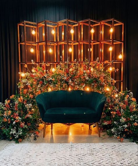 Photo Booth Ideas Wedding, Couple Seating, Photobooth Wedding, Reception Stage Decor, Mehendi Decor Ideas, Sangeet Decor, Event Trends, Wedding Backdrop Design, Desi Wedding Decor