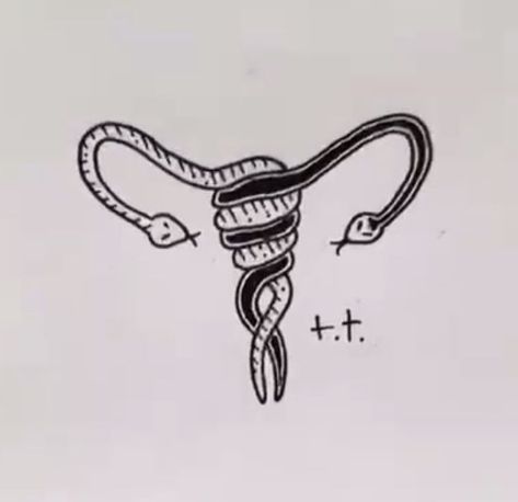 snake ovaries tattoo Feminism Tattoo, Tiktok Tattoo, Feminist Tattoo, Medusa Tattoo, Simplistic Tattoos, Tattoo Tattoo, Skin Art, Piercing Tattoo, Mini Tattoos