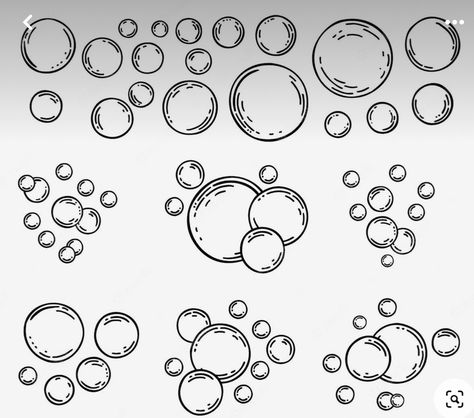 Bubble Filler Tattoo, Bubble Drawing Pencil, Drawings Of Bubbles, Soap Bubble Drawing, How To Draw Water Bubbles, Sea Bubbles Drawing, Under Water Bubbles Drawing, Simple Bubble Drawing, Cartoon Bubbles Art