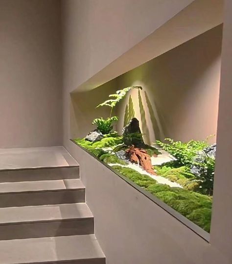 Moss Interior Design, Labyrinth Design, Aquascape Design, Moss Decor, Aquarium Landscape, Dream Mansion, Moss Wall Art, Moss Terrarium, Aquarium Design