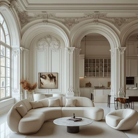 Modern Parisian Interior, Luxury Apartment Interior Design, Luxury Apartment Interior, Modern Luxury Interior Design, Apartment Interior Design Ideas, Neoclassical Home, Luxury Apartments Interior, Classic Style Interior, Modern Luxury Interior