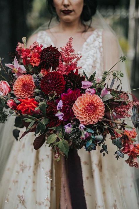 Dark Red And Burnt Orange Wedding, Orchid Wedding Bouquet Fall, Burgundy And Burnt Orange Wedding Flowers, Autumn Wedding Burgundy, Chrysanthemum Wedding Flowers, Autumn Floral Bouquet, November Bouquet, Autumnal Wedding Flowers, Autumn Flower Bouquet