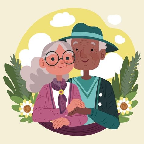 Older people enjoying a beautiful day. Download it for free at freepik.com! #Freepik #freevector #people #family #event #person Family Drawing Illustration, Grandparents Day Cards, Happy Grandparents Day, Print Design Template, Old Couple, Family Drawing, Old Person, Book Illustration Art, Family Illustration