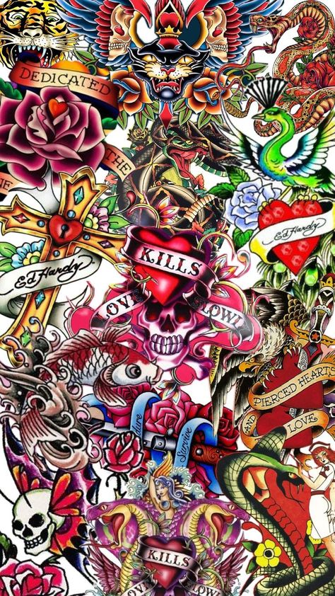 Graffiti Places, Desktop Homescreen, Hardy Wallpaper, Ed Hardy Designs, 2000s Wallpaper, O Block, Y2k Trashy, Wal Art, Iphone Wallpaper Lights