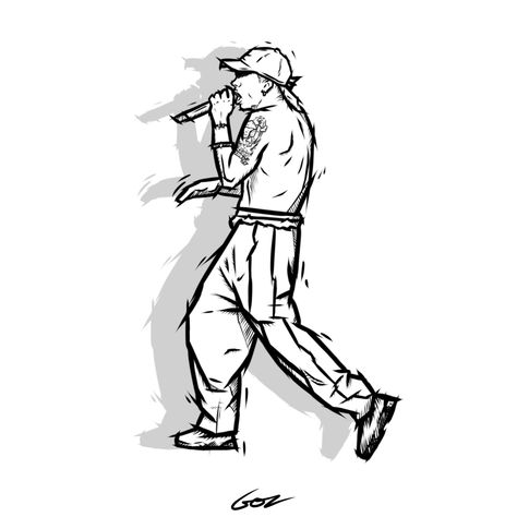 Drawing 2 of eminem aka the slim shady by goz Eminem Small Tattoo, Eminem Silhouette, Slim Shady Drawing, Eminem Art Drawing, Eminem Tattoo Design, Slim Shady Tattoo, Eminem Drawing Easy, Eminem Inspired Tattoos, Eminem Cartoon