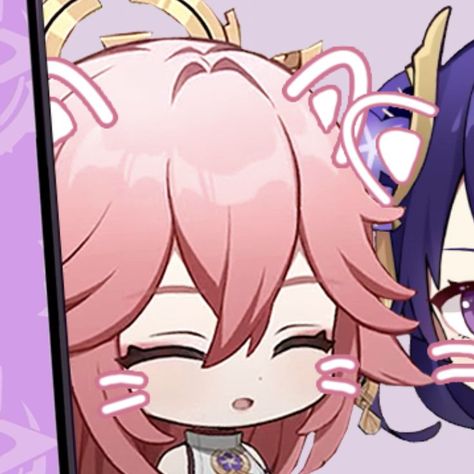 Baal Yae Miko Matching Icons, Raiden X Yae Genshin Matching Pfp, Yaemiko Matching Pfp, Yae Ei Matching Pfps, Ei Miko Matching, Eimiko Icons Matching, Ei And Miko Matching Pfp, Shylily Fan Art, Yae Miko Matching Pfps