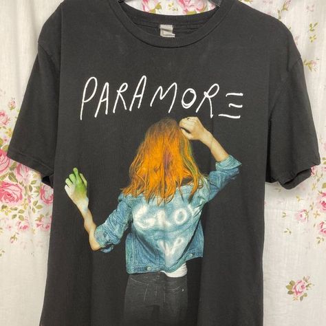 Paramore T Shirt Grow Up Black Hayley Williams Sz Medium rock tee shirt Paramore Merch T Shirts, Paramore Merch, Paramore Shirt, Paramore Wallpaper, Thrift Wishlist, Punk Rock Outfits, Band Tee Shirts, Dream Gift, Rock Tees