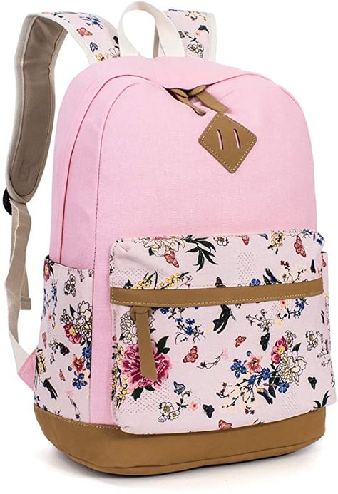 School Backpack College, Cute Backpacks For School, Backpack College, Stylish School Bags, Unique Backpacks, Floral Backpack, Backpack For Teens, Vintage Backpacks, Back Bag