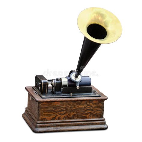 Edison phonograph. Vintage edison phonograph isolated on white , #AD, #Vintage, #phonograph, #Edison, #white, #isolated #ad Vintage Phonograph, Edison Phonograph, Mockups Design, Design App, White Image, Mockup Design, App Design, Stock Photography, Photo Image