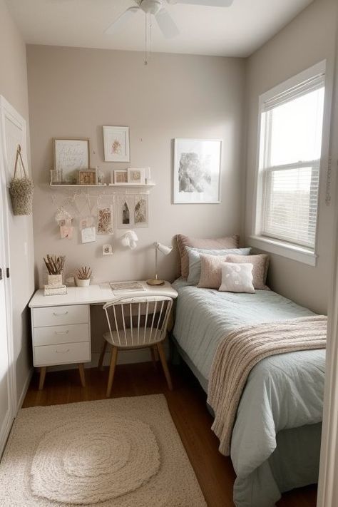 Small Room Makeover, Dream Bedroom Inspiration, Kids Bedroom Inspiration, Small Room Decor, Dorm Room Inspiration, Bedroom Decor Cozy, Bedroom Decor Design, Cozy Room Decor, Room Design Bedroom