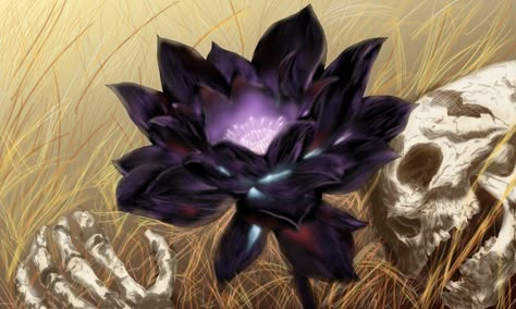 Dark Flower Art, Magic Flower Art, Fantasy Flowers Magic, Lotus Flower Wallpaper, Lotus Wallpaper, Mtg Art, Cool Swords, Magic Art, 판타지 아트