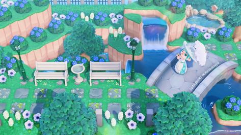 Blue Cottagecore, Animals Crossing, Animal Crossing Wild World, Island Theme, Qr Codes Animal Crossing, New Animal Crossing, Animal Crossing Game, Island Design, Animal Crossing Qr