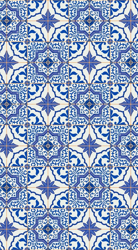 Portuguese Tiles Wallpaper, Tiles Portuguese, Blue Tile Wallpaper, Repeat Design, Tiles Wallpaper, Portugal Tiles Pattern, Blue White, Blue And White Design, Blue And White Prints