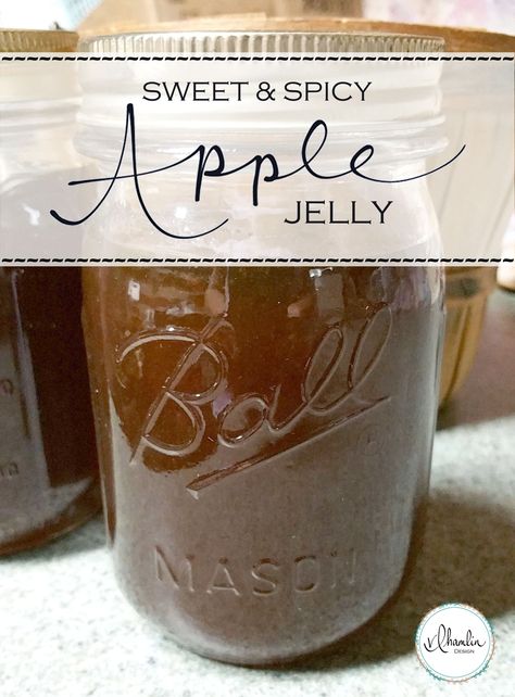 Sweet and Spicy Apple Jelly - Food Life Design Spiced Apple Jelly From Juice, Spicy Apple Jelly, Apple Jalapeno Jelly Recipe, Candy Apple Jelly, Apple Jelly Recipe, Jelly Food, Freezer Jam Recipes, Jalapeno Jelly, Canning Recipe