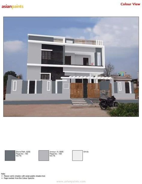 White And Grey House, House Outside Colour, Grey House Exterior, House Outside Colour Combination, Outside House Paint Colors, Colour Building, Paint Exterior House, Outside Paint Colors, Outside House Paint