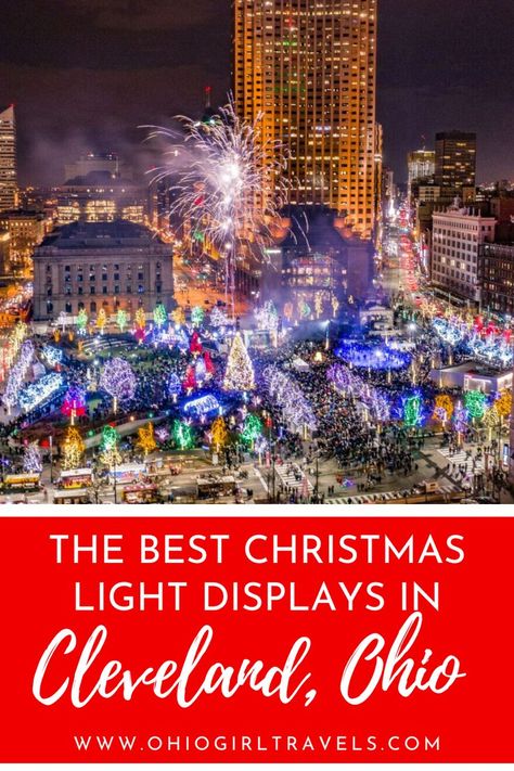 The best Christmas light displays in Cleveland, Ohio. These sparkling Christmas lights and fun holiday events in Cleveland are the best and if you are a Christmas fanatic like me you will love these holiday celebrations in Cleveland. Gather your family or romantic partner because these are the best festive things to do in Cleveland during December. Cleveland Christmas, Things To Do In Ohio, Winter Weekend Getaway, Ohio Destinations, Best Christmas Light Displays, Romantic Partner, Sparkling Christmas, Best Christmas Lights, Ohio Travel