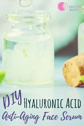 There is an ingredient that you will find in many high end, expensive anti-aging face serums. It's ability to help your skin maintain moisture is unmatched. And you know what else? You don't have to pay hundreds of dollars to experience the benefits this product offers. So what is it? It is Hyaluronic Acid! Hyaluronic Acid Serum Recipe, Serum Recipe, Diy Serum, Face Serums, Oil Cleansing, Anti Aging Face Serum, Diy Anti Aging, Diy Skin Care Recipes, Diy Beauty Recipes