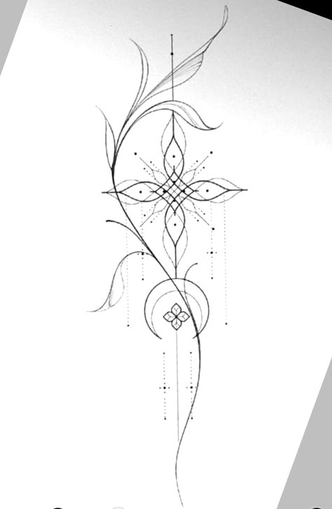 Side Thigh Tattoos Women Unique, Ornamental Floral Tattoo, Fineline Tattoo Design, Thumb Tattoos, Lotus Tattoo Design, Flower Tattoo Drawings, Hand And Finger Tattoos, Muster Tattoos, Ornamental Tattoo