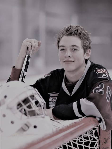 Goalie Senior Pictures Hockey, Hockey Goalie Photography, Hockey Goalie Picture Ideas, Hockey Sr Pictures, Hockey Goalie Senior Pictures, Hockey Senior Picture Ideas, Hockey Senior Pictures Boys, Hockey Pictures Ideas, Hockey Photoshoot