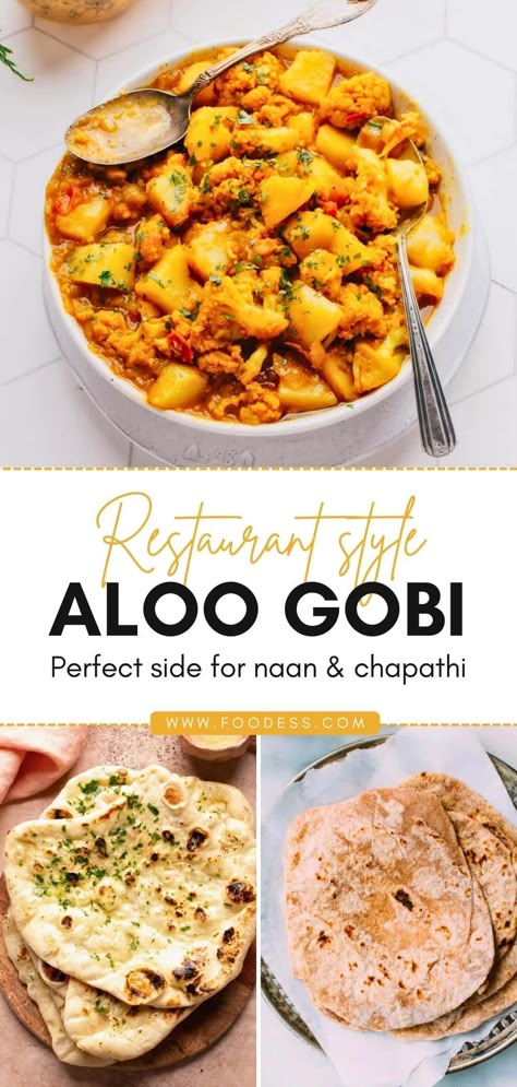 This authentic aloo recipe combines tender chunks of potato and cauliflower with a savory blend of spices to create a flavorful and satisfying vegetarian curry. It is easy to prepare in 30 minutes and is perfect for a cozy weeknight meal, party, or special occasion. Serve it up with some steaming basmati rice, roti, chapathi, or fresh naan bread for a truly authentic Indian dining experience. Head to my blog now for the full recipe and more delicious Indian dishes! Gobi Masala Recipe, Gobi Masala, Potato Cauliflower Curry, Indian Cauliflower, Aloo Recipe, Saag Paneer, Aloo Recipes, Cauliflower Dishes, Aloo Gobi