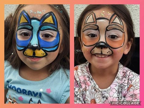 Alisamazing art Bingo Makeup From Bluey, Bluey And Bingo Face Paint, Bingo Face Paint, Bluey Face Painting Ideas For Kids, Bluey Halloween, Preschool Craft Activities, Bluey And Bingo, Cute Halloween Makeup, Preschool Craft