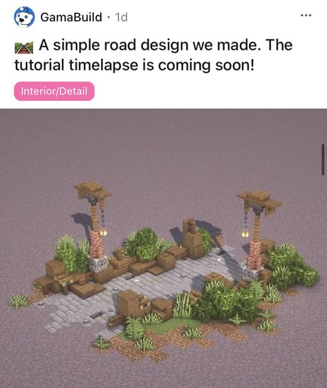 Mc Path Designs, How To Make A Path In Minecraft, Minecraft Cute Path Ideas, Path Ways Minecraft, Minecraft Stone Pathway, Cottage Core Minecraft Path, Path Idea Minecraft, Minecraft Perfect Circle, Pathways In Minecraft