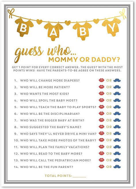 Co-ed Baby Shower Games, Guess Who Game, Funny Baby Shower Games, Play Activity, Sprinkle Baby Shower, Fun Baby Shower Games, Baby Banners, Shower Bebe, Baby Shower Activities