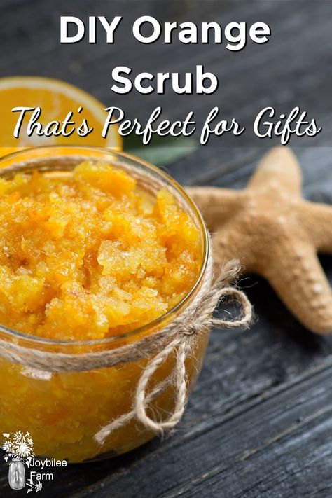 DIY Orange Scrub That's Perfect for Gifts - Joybilee Farm Orange Sugar Scrub, Orange Scrubs, Diy Gifts To Make, Lavender Lotion, Sugar Scrub Recipe, Natural Beauty Diy, Sugar Scrub Diy, Sweet Orange Essential Oil, Small Mason Jars