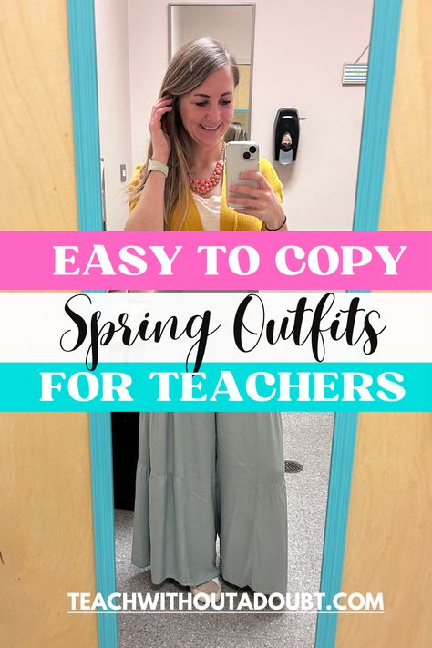 Find stylish and comfortable spring outfits for teachers that will help you look and feel your best all season long. #spring #teacherfashion #ootd #fashion https://whispers-in-the-wind.com/best-outfit-ideas-for-school-trendy-affordable-school-fashion/?spring-outfits-for-teachers-chic-and-comfortable-designs-to-keep-you-looking-and-feeling-your-best Teacher Spring Outfits 2024, Spring Teaching Outfits, Preschool Teacher Outfits Casual Summer, Teacher Fashion High School, Casual Teacher Outfits Spring, School Administrator Outfits, Spring Teacher Outfits 2024, Spring Outfits For Teachers, Cute Teacher Outfits High School