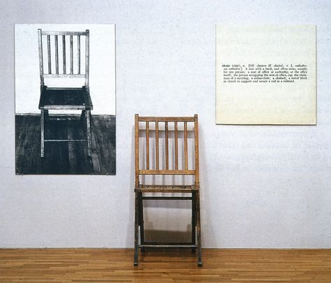 One and Three Chairs - Joseph Kosuth Cave Images, Joseph Kosuth, Systems Art, Budget Interior Design, Wood Folding Chair, Conceptual Artist, A Chair, Conceptual Art, Art Google