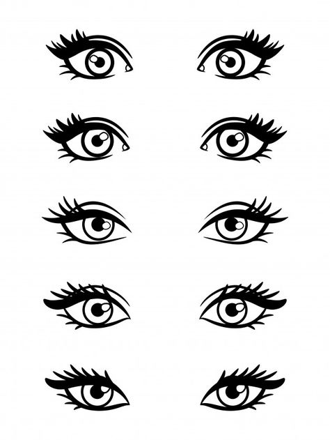 Cartoon character female eyes Premium Ve... | Premium Vector #Freepik #vector #woman Girl Eyes Drawing, Art Studio Ghibli, Character Female, Eye Expressions, Cartoon Eyes Drawing, Cartoon Eyes, Female Eyes, Anime Eyes, Girls Eyes