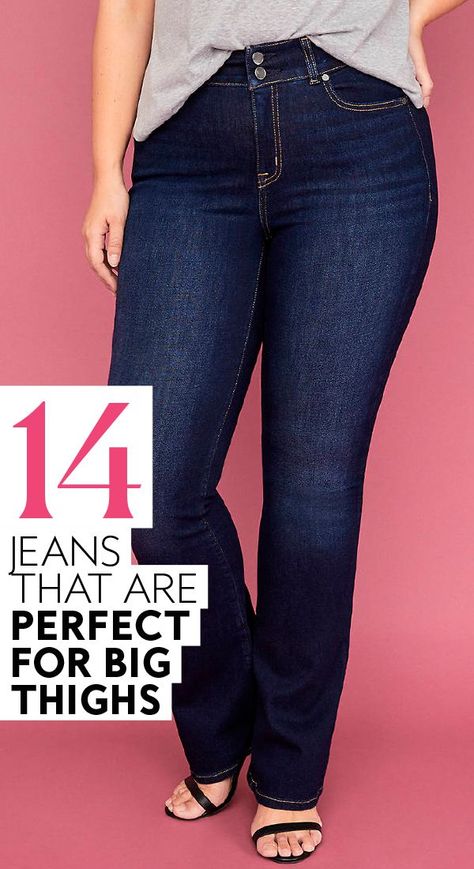 Best Jeans For Curvey Women, End Of Winter Outfits Casual, Clothes For Thick Waisted Women, Size 32 Jeans Women, Muscular Legs Outfit, Plus Size Jeans For Big Thighs, Dress Jeans Women, Best Stretch Jeans For Women, Thick Thigh Jeans