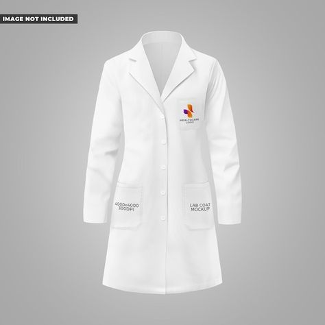 PSD women's lab coat mockup | Premium Psd #Freepik #psd #lab-coat #health-workers #doctor-nurse #nurse Lab Coat Aesthetic, Women's Lab Coat, Health Workers, Aesthetic Clinic, Artistic Designs, Adobe Stock, Mockup, Lab Coat, Lab