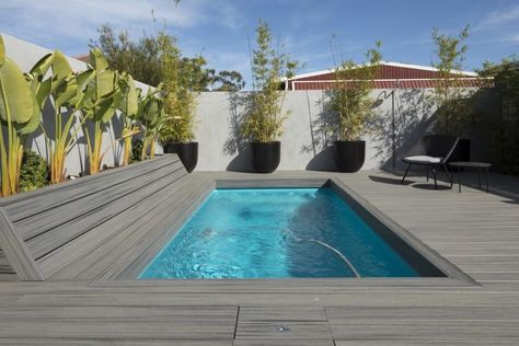 Pool Composite Decking, Composite Decking Australia, Composite Decking Around Pool, Composite Pool Deck, Composite Decking Pool, Beach House Pool, Garden Pool Design, Trex Composite Decking, Decks Around Pools