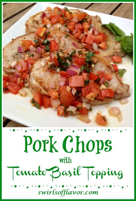 Pork Chops And Tomato Sauce, Pork Chop Tomato Sauce, Pork Chops In Tomato Sauce, Sauteed Pork Chops, Pork Chops Cherry Tomatoes, Pork Tenderloin With Honey Roasted Cherry Tomatoes, Recipe For Pork Chops, Tomato Topping, Pork Roasts