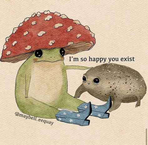 *not mine* #cottagecore #frog #mushrooms #art #aesthetic #alternative Candles Witchcraft, Inspirational Animal Quotes, Mermaid Cave, Mushrooms Art, Cottagecore Frog, Frog Art, Sweetie Pie, Frog And Toad, Tarot Readers