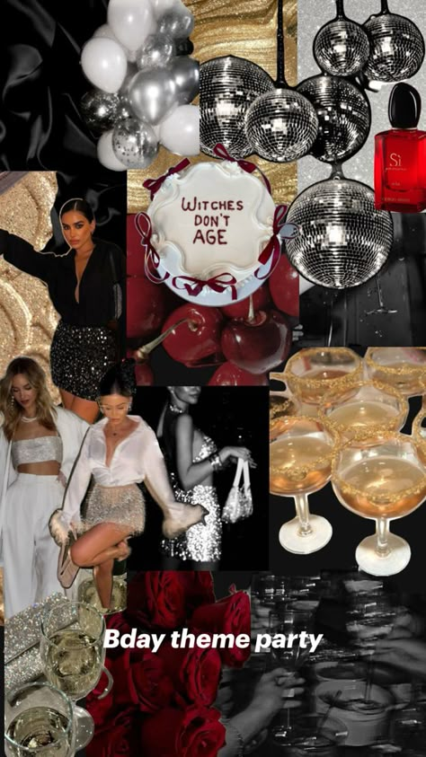 27 Birthday Theme Party Ideas, 19th Bday Themes, Themes For 23rd Birthday, Summer Bday Theme Ideas, Bad And Boujee Party Theme, Silver And Red Birthday Theme, 30th Birthday Ideas For Women Winter, R&b Party Theme, Classy Birthday Themes For Women