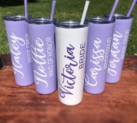 Wedding Tumbler Cups, Bridesmaid Tumblers, Bridesmaid Gifts From Bride, Bridesmaid Luncheon, Wedding Tumblers, Bridesmaid Tumbler, Bachelorette Party Planning, Unique Bridesmaid, Bridal Bachelorette Party