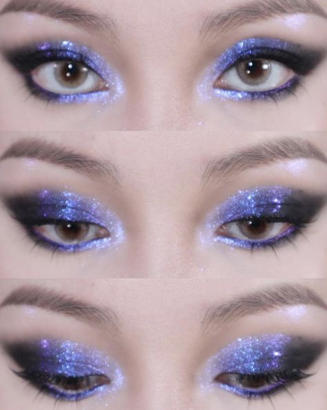 Cute Eye Makeup, Purple Makeup, Yennefer Of Vengerberg, Ethereal Makeup, Dope Makeup, Edgy Makeup, Creative Eye Makeup, Blue Eye Makeup, Blue Makeup