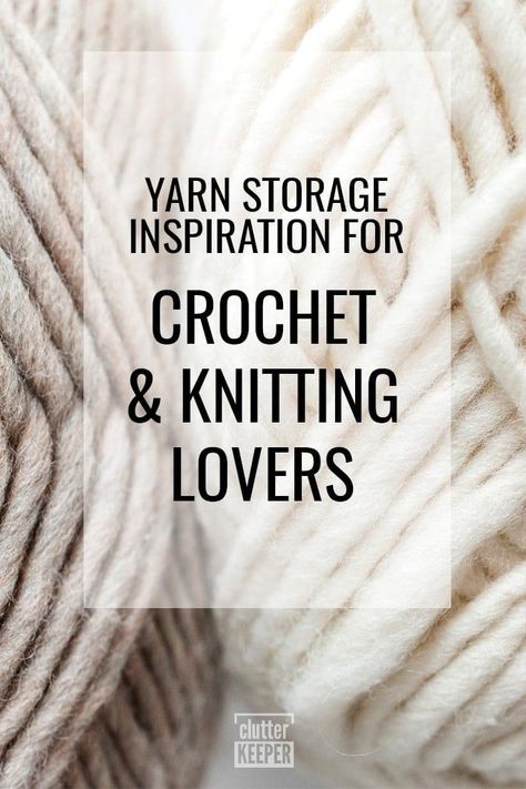 Whether you have a large yarn stash, knitting needles, or crochet hooks, organizing them is important. This yarn organization guide has you covered! #clutterkeeper Crochet Supplies Organization, Ikea Yarn Storage Ideas, Knitting Room Ideas, Yarn Room, Organizing Knitting Supplies, Organizing Crochet Supplies, Diy Yarn Storage Ideas, Crochet Organization, How To Store Yarn How To Organize