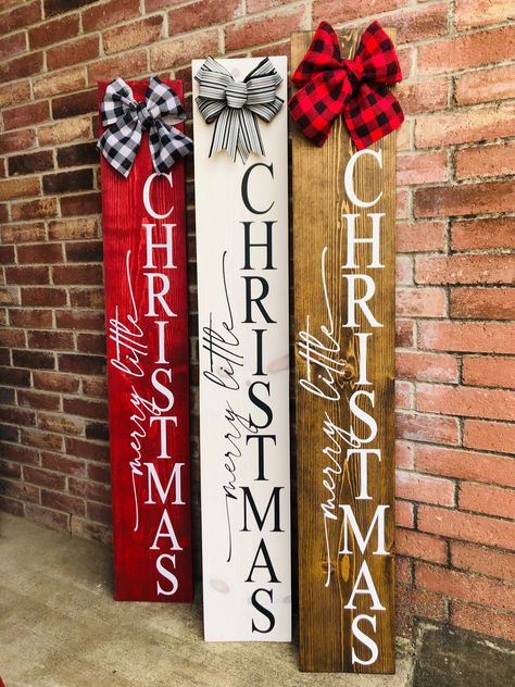 We offer many unique, quality Porch Signs that stand 5ft tall and are perfect for inviting all your friends & family!  Click here to shop with us today!  Does your front porch need new life this Christmas? This beautiful Cursive Merry Little Christmas Sign for your front door is one sure way to create the curb appeal you are looking for on your front porch and is very inviting outdoor decor! It makes as a great statement piece for your front porch and all of your neighbors and friends will be as Home For The Holidays Sign, Outside Welcome Signs Front Porches, Wooden Christmas Signs Outdoor, Merry Christmas Signs Outdoor, Tall Christmas Signs, Christmas Outdoor Signs Porch Ideas, Merry Christmas Outdoor Sign, Christmas Door Signs Front Porches, Christmas Welcome Signs Front Porches