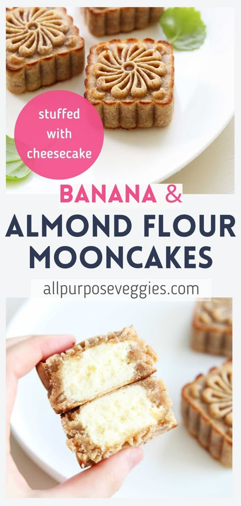 Gluten Free Mooncake Recipe, Savory Mooncake, Mooncake Cookies, Easy Cheesecake Filling, Mooncake Filling, Mashed Sweet Potato, Mooncake Recipe, Moon Cakes, Cake Vegan