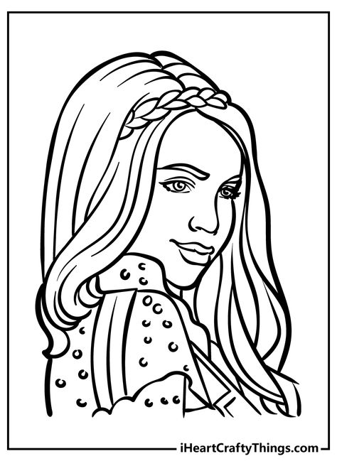 Martin Luther King Art, The Descendants Movie, Holidays Coloring Pages, Descendants Coloring Pages, Famous Villains, Descendants Party, Popular Coloring Pages, New Coloring Pages, Aesthetic Coloring Pages