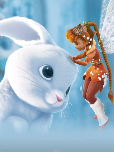 Animal Fairy Tinkerbell, Fawn Disney Fairy, Fawn Tinkerbell, Fawn Fairy, Bunny Fairy, Tinkerbell Characters, Animal Fairy, Tinkerbell Wallpaper, Winter Bunny