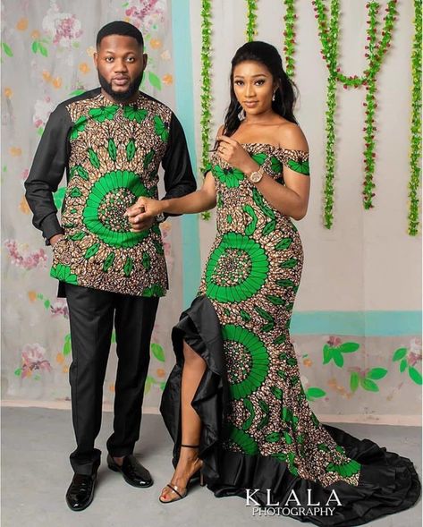 African Couple Outfit, African Couple, Couples African Outfits, African Print Pants, Print Dress Designs, Traditional African Clothing, African Prom Dresses, Couples Outfit, African Print Dress Designs