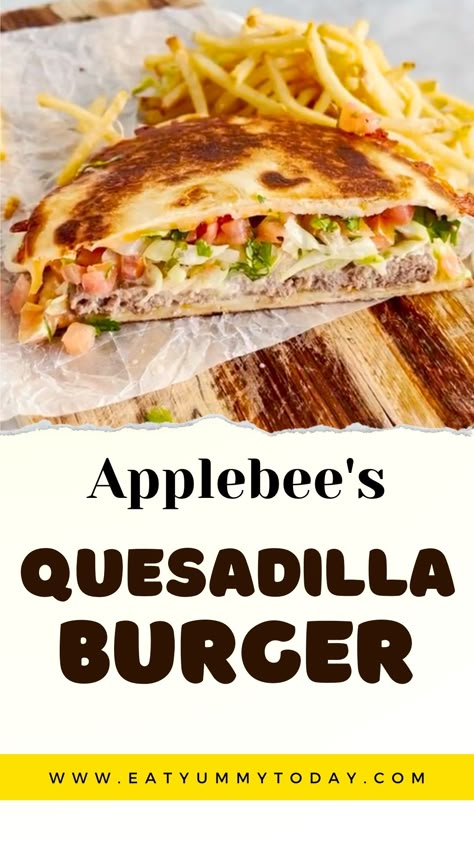 There’s something special about recreating your favorite restaurant dishes at home. It’s not just about the taste; it’s the satisfaction of knowing you’ve made something truly delicious with your own two hands. This Copycat Applebee’s Quesadilla Burger Recipe brings the beloved flavors of Applebee’s straight to your kitchen. Imagine biting into a perfectly seasoned burger […] Copycat Applebees Quesadilla Burger, Applebee's Quesadilla Burger Recipe, Quesadilla Smash Burger, Quesadilla Burgers Applebees, Queso Burger Recipe, Mexi Ranch, Copycat Restaurant Recipes Applebees, Quesadilla Burger Recipe, Burger Quesadilla